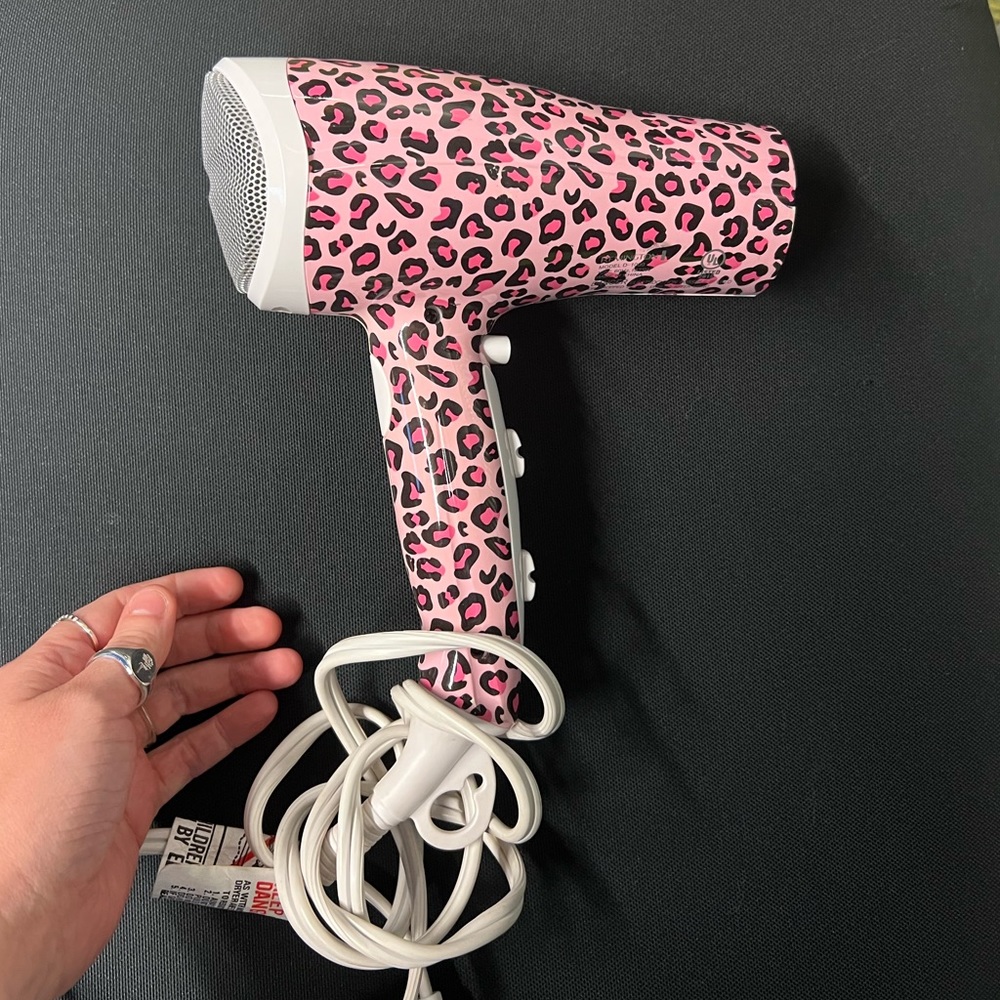 Pink Cheetah Print Remington Blow Dryer